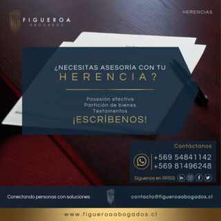 ¿Necesitas asesoría con tu Herencia? Te ayudamos con posesiones efectivas, partición de bienes, testamentos. ¡Escríbenos!
+56954841142
contacto@figueroaabogados.cl
#figueroaabogados #herencia #testamento #bienes #herederos #particion #posesionefectiva